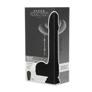 Фалоімітатор Naked Addiction – 8.6” Silicone Rotating & Thrusting Vibrating Dildo with Remote Black SO8907 фото