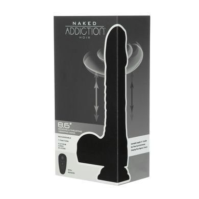 Фаллоимитатор Naked Addiction &ndash; 8.6&rdquo; Silicone Rotating & Thrusting Vibrating Dildo with Remote Black SO8907 фото