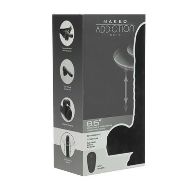 Фаллоимитатор Naked Addiction &ndash; 8.6&rdquo; Silicone Rotating & Thrusting Vibrating Dildo with Remote Black SO8907 фото