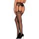 Чулки-стокинги из сетки разного размера Obsessive Garter stockings S815 S/M/L, черные, имитация гарт SO7274 фото 2