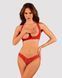Комплект белья Obsessive Lacelove cupless 2-pcs set XS/S Red, открытый доступ, открытая грудь SO8652 фото 1
