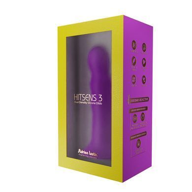 Дилдо з присоскою Adrien Lastic Hitsens 3 Purple, відмінно для страпона, діаметр 4,1 см, довжина 18, AD24023 фото