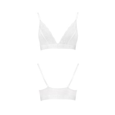 Эластичный топ с кружевом Passion PS001 TOP white, size M SO4188 фото