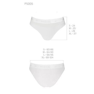 Трусики с прозрачной вставкой Passion PS006 PANTIES white, size XL SO4238 фото