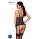 Сетчатый корсет из эко-кожи, с люверсами и съемными пажами Malwia Corset black L/XL &mdash; Passion, стрин SO5765 фото 2