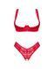 Комплект белья Obsessive Lacelove cupless 2-pcs set XL/2XL Red, открытый доступ, открытая грудь SO8654 фото 3