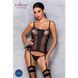 Сітчастий корсет з екошкіри, з люверсами та знімними пажами Malwia Corset black S/M &mdash; Passion, стрін SO5766 фото 3