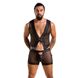 Комплект мужского белья на шнуровке Passion 053 Set William L/XL Black, жилет, боксеры SO7627 фото 3