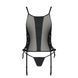 Сітчастий корсет з екошкіри, з люверсами та знімними пажами Malwia Corset black S/M &mdash; Passion, стрін SO5766 фото 5