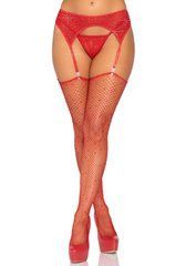 Пояс для чулок Leg Avenue Rhinestone garterbelt Red One Size SO9139 фото