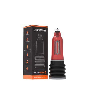 Гідропомпа Bathmate Hydromax 5 Red (X20), для члена довжиною від 7,5 до 12,5 см, діаметр до 4,5 см HM-20-BR фото