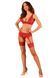 Комплект білизни Obsessive Lacelove cupless 3-pcs set XS/S Red, бюстгальтер, стрінги, пояс для панчі SO8655 фото 6