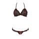 Комплект білизни GIANA BIKINI black XXL/XXXL - Passion: напівпрозорі ліф і трусики з бантиками EL15103 фото 2