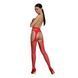 Эротические колготки-бодистокинг Passion ECO S002 red, с доступом, геометрическое плетение SO7088 фото 4