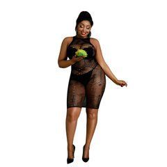 Платье-бодистокинг Moonlight Plus Model 06 XL-XXXL Black SO8197 фото