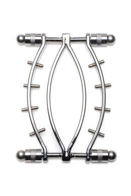 Затискач для статевих губ Master Series Spread'Em Poker Vagina Clamp with Adjustable Pressure Screws SO8798 фото
