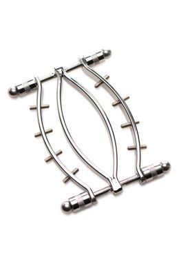 Затискач для статевих губ Master Series Spread'Em Poker Vagina Clamp with Adjustable Pressure Screws SO8798 фото
