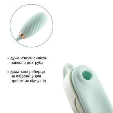 Вакуумний кліторальний стимулятор Otouch Louis Vibrate Teal з вібрацією SO9429 фото