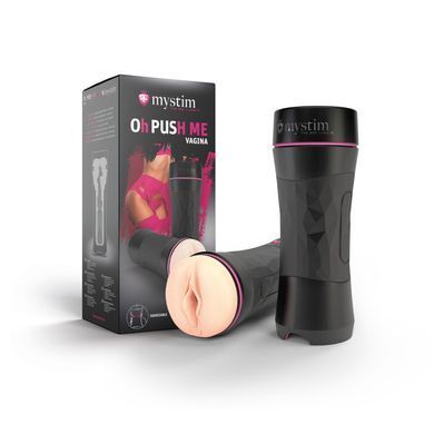 Мастурбатор-вагина Mystim O(h) PUSH ME Vagina, можно сжимать и регулировать вакуум SO8147 фото