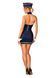 Эротический костюм стюардессы Obsessive Stewardess uniform XS/S, blue, платье, пилотка, шарф, манжет SO7729 фото 6