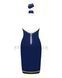 Эротический костюм стюардессы Obsessive Stewardess uniform XS/S, blue, платье, пилотка, шарф, манжет SO7729 фото 4