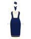 Эротический костюм стюардессы Obsessive Stewardess uniform XS/S, blue, платье, пилотка, шарф, манжет SO7729 фото 3