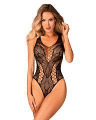 Бодистокинг с вырезами Obsessive B138 teddy S/M/L, black, с доступом SO7685 фото
