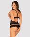 Полупрозрачный набор с украшениями Obsessive Ivannes top & thong 2XL/3XL, черный, топ и танга SO7285 фото 2