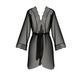 Пеньюар Passion Amberly Peignoir 6XL/7XL black, ажурные декольте и манжеты, широкие рукава SO7054 фото 3