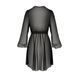 Пеньюар Passion Amberly Peignoir 6XL/7XL black, ажурные декольте и манжеты, широкие рукава SO7054 фото 4