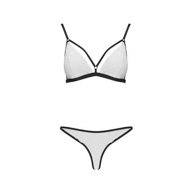 Комплект білизни ORIHIME SET white XXL/XXXL - Passion: стрепи: ліф і трусики EL16409 фото