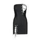 Мінісукня з екошкіри CELINE CHEMISE black S/M &mdash; Passion: шнурівка, трусики в комплекті SO6407 фото 5