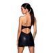 Мінісукня з екошкіри CELINE CHEMISE black S/M &mdash; Passion: шнурівка, трусики в комплекті SO6407 фото 2