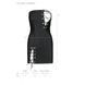 Мінісукня з екошкіри CELINE CHEMISE black S/M &mdash; Passion: шнурівка, трусики в комплекті SO6407 фото 7