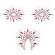 Пэстис из кристаллов Petits Joujoux Gloria set of 3 - Red, украшение на грудь и вульву SO3147 фото 1