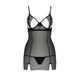 Прозора сорочка приталена QUENTRIS CHEMISE black XXL/XXXL - Passion Exclusive, трусики PS26606 фото 5