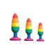 Силиконовая анальная пробка Wooomy Hiperloo Silicone Rainbow Plug M, диаметр 2,9 см, длина 11 см SO7435 фото 4