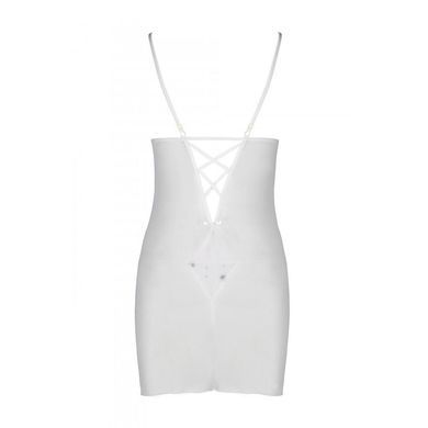 Сорочка з вирізами на грудях + стрінги LOVELIA CHEMISE white S/M - Passion SO4763 фото