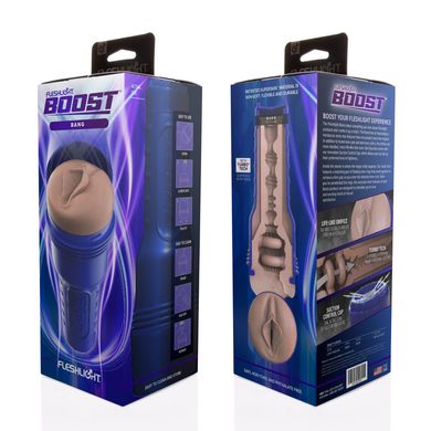 Мастурбатор-вагіна Fleshlight Boost Bang, плавні кільця Turbo Tech SO8155 фото