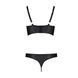 Комплект з екошкіри Passion Malwia Bikini 6XL/7XL black, з люверсами та ремінцями, бра, трусики SO7097 фото 4