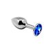 Металева анальна пробка з кристалом Alive Mini Metal Butt Plug Blue S SO5998 фото 1