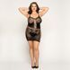 Сітчаста сукня з метеликами JSY &laquo;Сексапільна Емілі&raquo; Plus Size, Black, імітація шнурівки, мереживо SO8369 фото 2