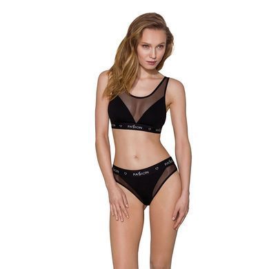 Топ с прозрачной вставкой Passion PS002 TOP black, size S SO4201 фото
