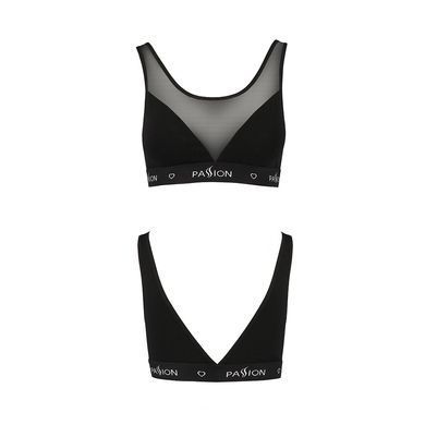 Топ с прозрачной вставкой Passion PS002 TOP black, size S SO4201 фото