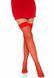 Панчохи-сітка Leg Avenue Nylon Fishnet Thigh Highs Red, дрібна сітка, one size SO7966 фото 4